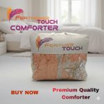 Floral Whisper Printed Comforter – Lite Orange